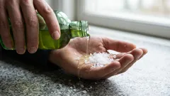 Mix dishwashing liquid with salt. The result is incredible
